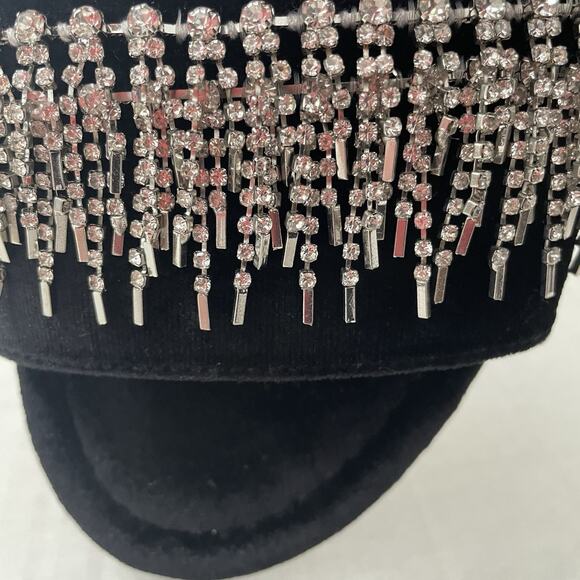 Victorias Secret Bling Velvet Slides Slippers Flip Flips Rhinestone Med fits 8-9 - Picture 3 of 10